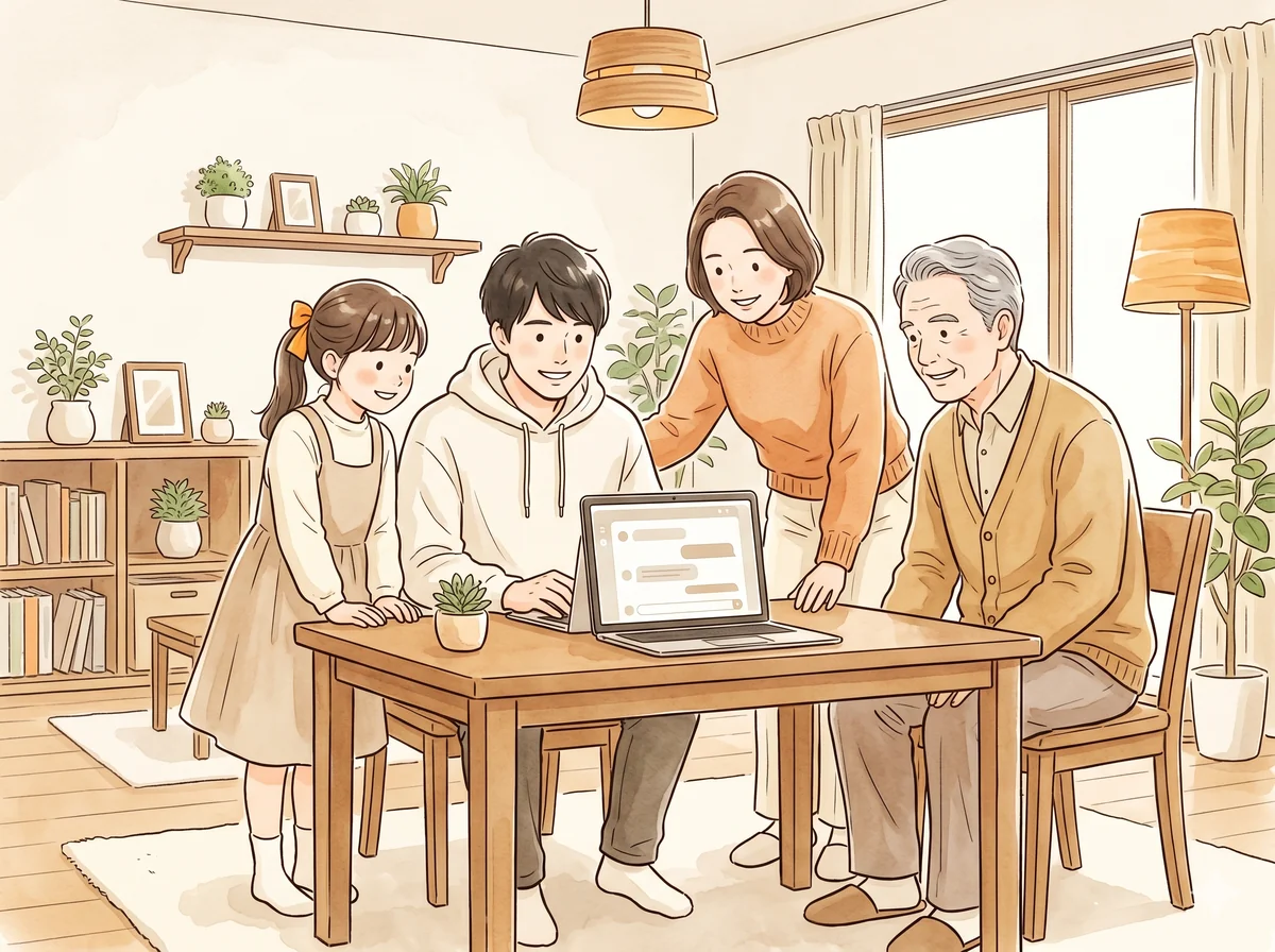 チームあいおい 学習会の様子 — 多世代がAIを一緒に学ぶコミュニティ